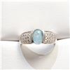 Image 1 : S47-120 SILVER CREATED OPAL RING