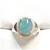 S47-123 SILVER CREATED OPAL RING