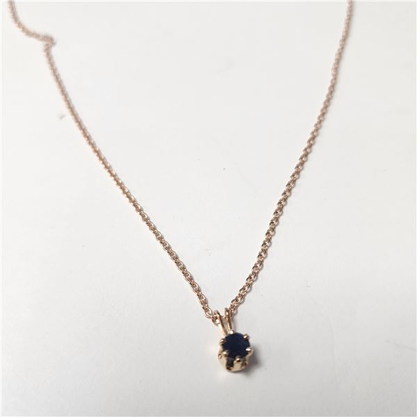 BZ1327-35 SILVER SAPPHIRE APP 30-35  NECKLACE