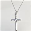 Image 1 : S259-14 SILVER CROSS NECKLACE