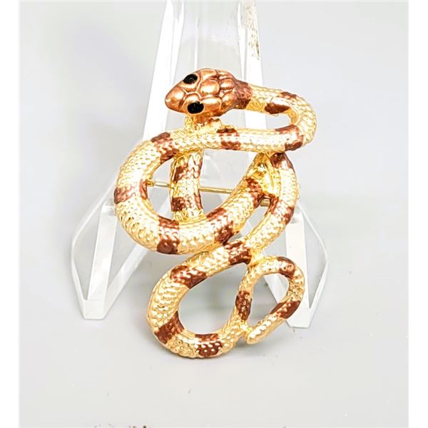 GOLD TONE WITH COPPER ENAMEL