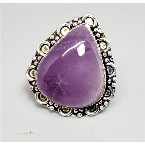 LARGE PEAR SHAPED NATURAL AMETHYST