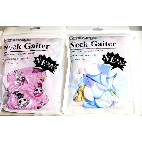 LOT OF 10 NECK GAITERS, 5 ARE FOR