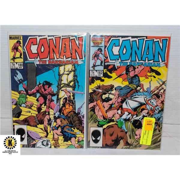 CONAN THE BARBARIAN #180 & 182