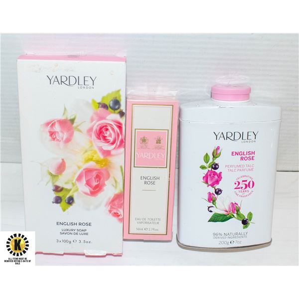 3 YARDLEY LONDON PRODUCTS INCLUDING