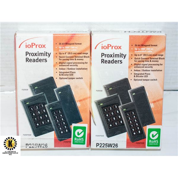 2 KANTECH P225W26 IOPROX CARD READERS