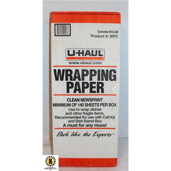 U HAUL MOVING NEWSPRINT WRAPPING PAPER