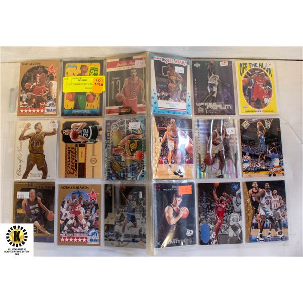 LOT OF 18 BASKETBALL STARS