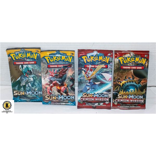 4 NEW POKEMON PACKS EACH PACK HAS