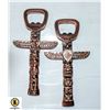 Image 1 : 2 NATIVE TOTEM POLE BOTTLE OPENERS