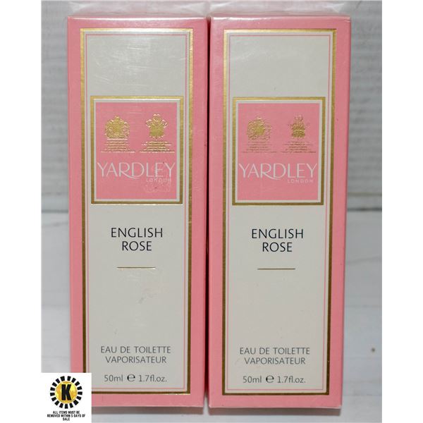 2 NEW YARDLEY LONDON ENGLISH ROSE