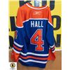 OILERS #4 HALL JERSEY, LARGE, REBOK, LICENSED
