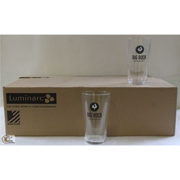 CASE(24) OF NEW 16OZ BIG ROCK BREWERY GLASSES