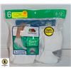 ANKLE SOCKS WHITE,SIZE 6-12,6-PACK