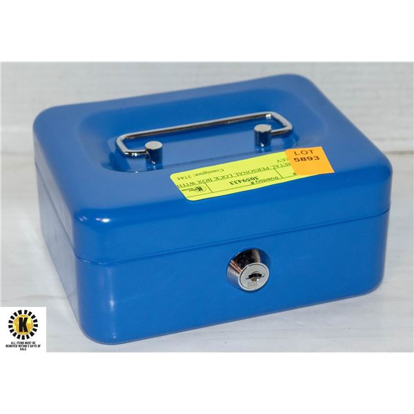 METAL PERSONAL LOCK BOX WITH KEY