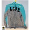 LADIES WAREHOUSE ONE "LOVE" HOODIE (L)