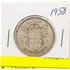 Image 1 : 1958 CANADIAN SILVER HALF DOLLAR