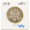 1919 NEWFOUNDLAND 50 CENT PIECE