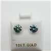 S131-97 10K MOISSANITE LIGHT BLUISH GREEN EARRINGS