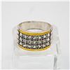 Image 1 : NEW MENS TWO TONE WIDE BAND RING SIZE 11