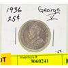 Image 1 : 1936 GEORGE V 25 CENT