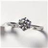 Image 1 : BZ1433-50 14K WHITE MOISSANITE RING