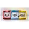 SUPERMAN RINGS (3). SIZE: 21, 17, & 15 MM.