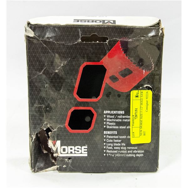 NEW MORSE SIZE 5 1/2" HOLE SAW BIT