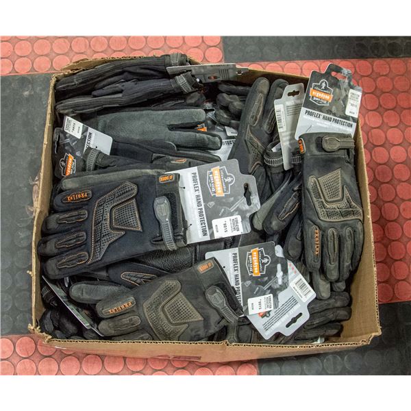 LARGE BOX OF ERGODYNE MED SIZE WORK GLOVES