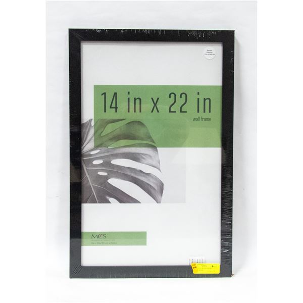 NEW 14" X 22" BLACK FRAME PICTURE FRAME