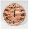 Image 1 : NEW WOODEN ROMAN NUMBERAL WALL CLOCK