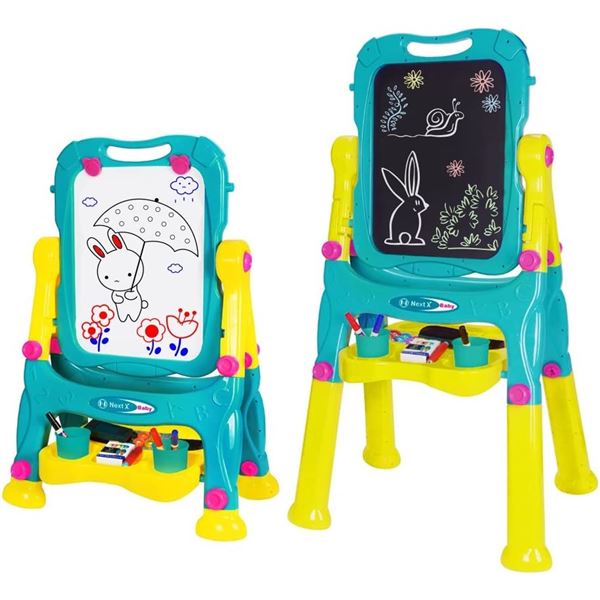 NEW NEXTX KIDS DRY ERASE AND CHALKBOARD EASEL