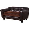 Image 1 : NEW BROWN LEATHERETTE NAILHEAD PET SOFA