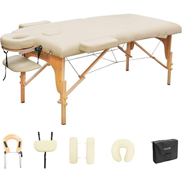 NEW GREENLIFE CREAM WG-121 PORTABLE MASSAGE TABLE