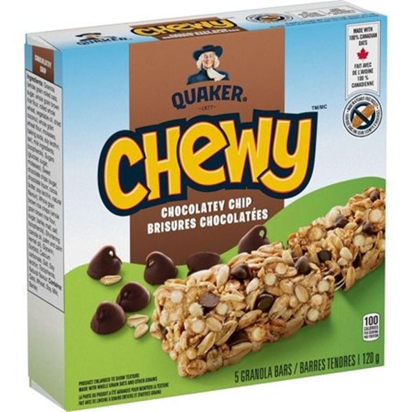 NEW CASE OF 12 CHEWY CHOCOLATEY CHIP GRANOLA BARS