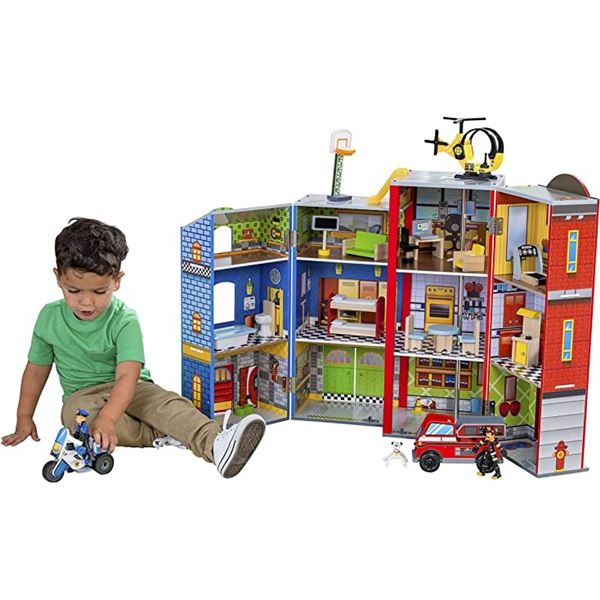 NEW KIDKRAFT EVERYDAY HEROS WOODEN PLAYSET