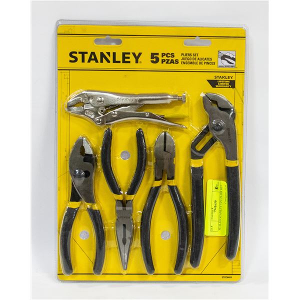 SEALED STANLEY 5 PC PLIER SET