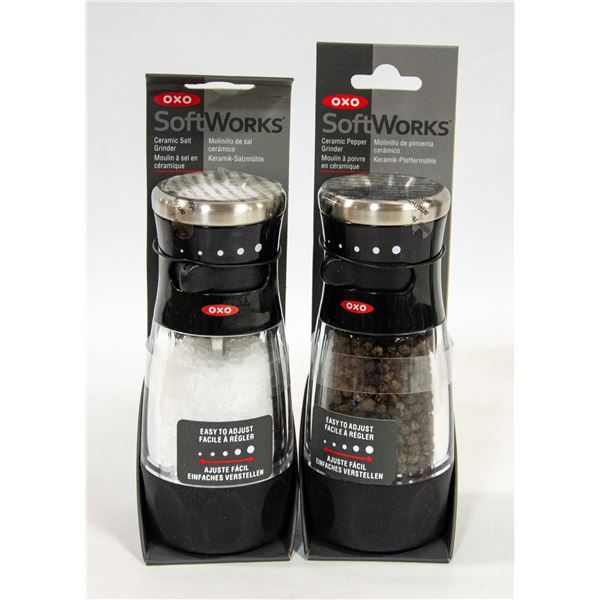 NEW (2) OXO GOOD GRIPS SALT & PEPPER