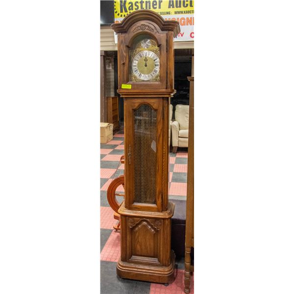 ESTATE GRAND FATHER CLOCK H-76.25" W-11"  L-18.25"