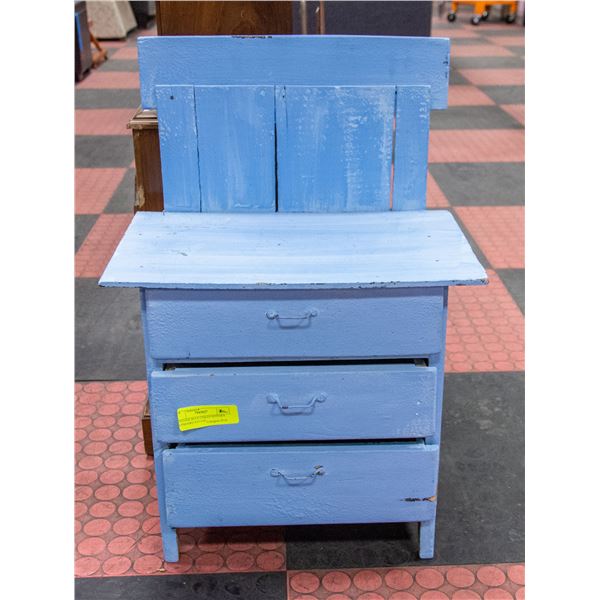 VINTAGE BLUE CHILDS KITCHEN CUPBOARD-ESTATE