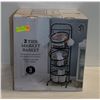 Image 1 : NEW METAL 3 TIER MARKET BASKET, 46 IN HIGH