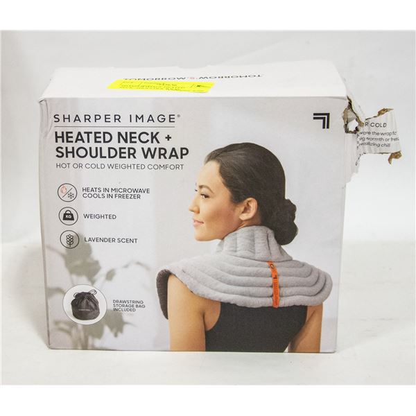 SHARPER IMAGE HEATED NECK+SHOULDER WRAP