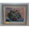 Image 1 : ESTATE OIL ON CANVAS FLORAL PAINTING SIGNED