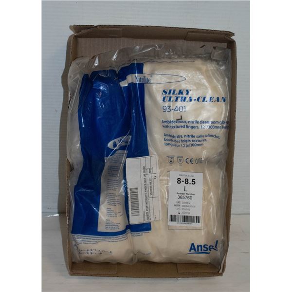 BAG OF 100 NITRILE 12  CLEAN ROOM GLOVES W TEXTURE