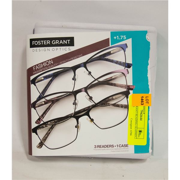 FOSTER GRANT READING GLASSES 2 PACK +1.75