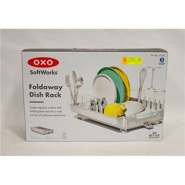 NEW OXO SOFTWORKS FOLDAWAY DISH RACK