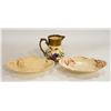Image 1 : 3 PIECES OF WADE GOLD BLUSH POTTERY