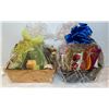 Image 1 : TWO GIFT BASKETS WITH PRODUCTS