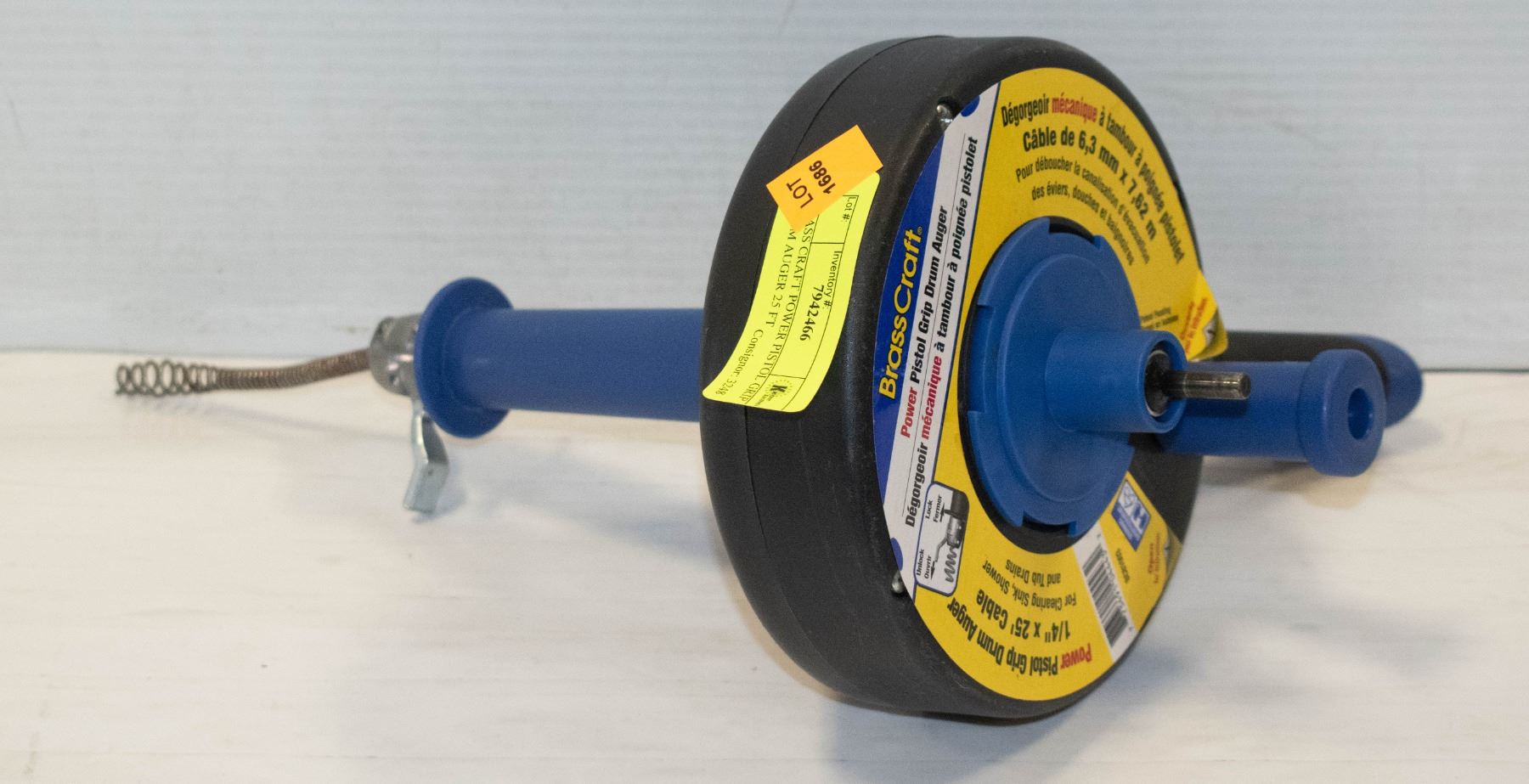 BRASS CRAFT POWER PISTOL GRIP DRUM AUGER 25 FT