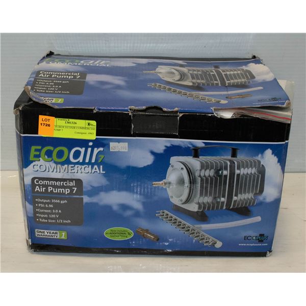 NEW IN BOX ECOAIR COMMERCIAL AIR PUMP 7